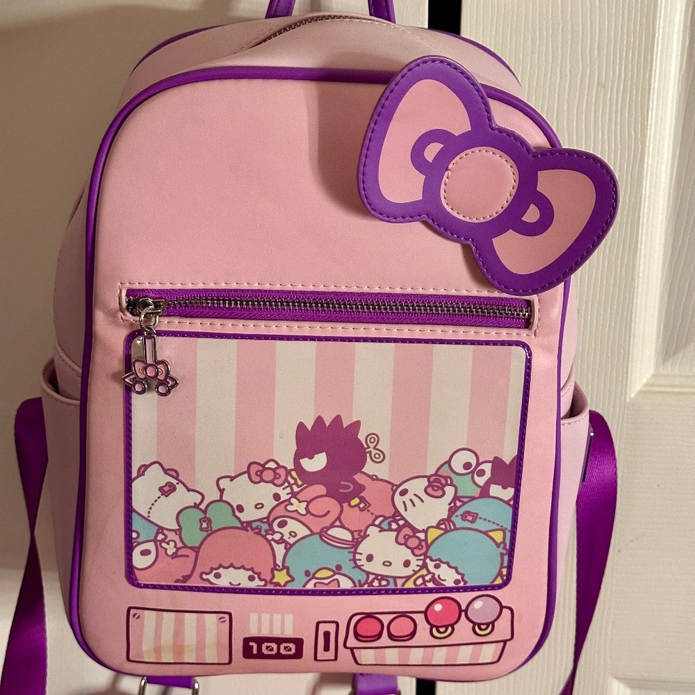 loungefly sanrio hello kitty and friends gachapon mini backpack